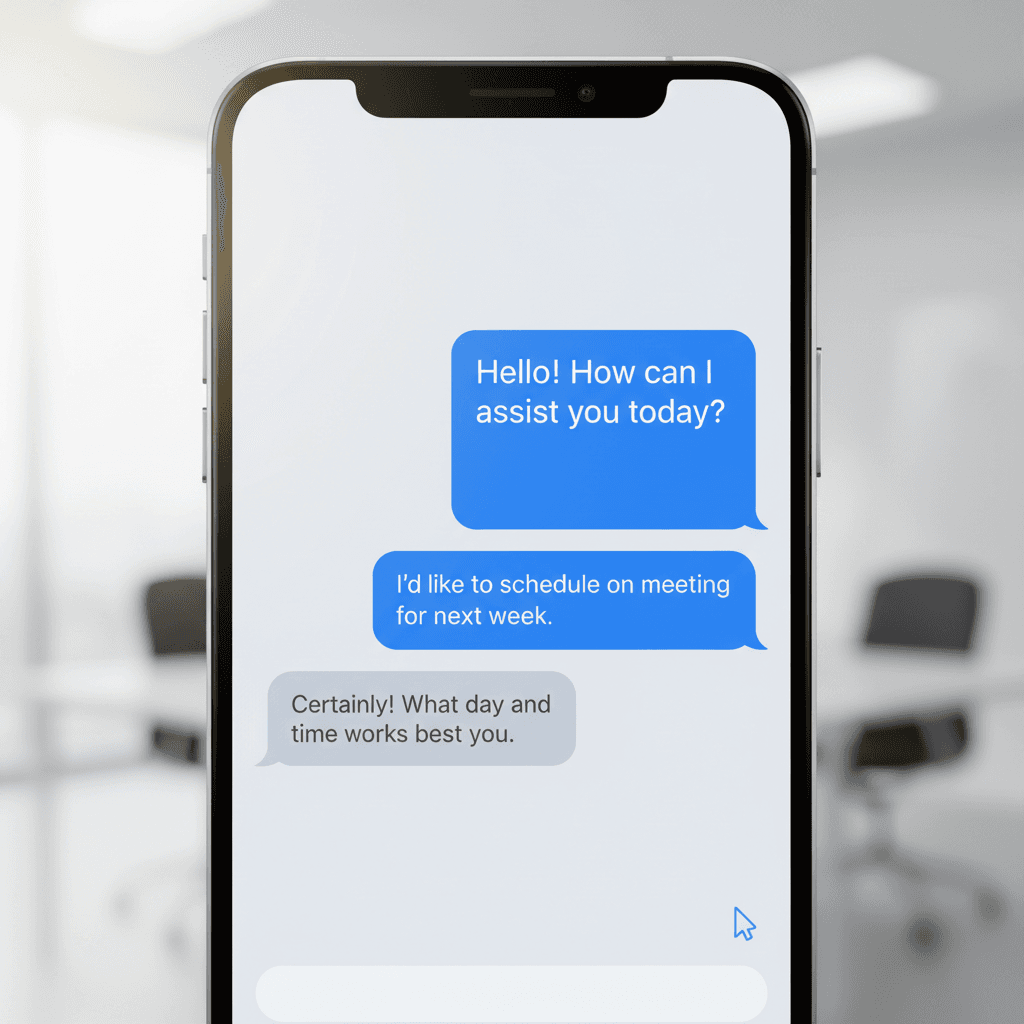 Chatbot interface on mobile device
